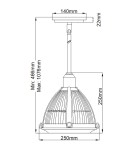 Pendant lamps - Quintiesse Elroy pendant lamp - 1 light source - Brushed nickel Elstead Lighting QN-ELROY-BN - product 6