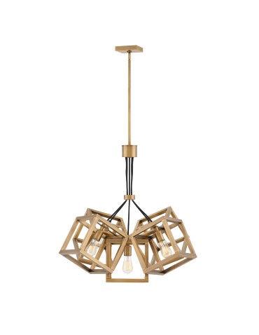 Quintiesse Ensemble pendant lantern - 5 light sources - Brushed bronze Elstead Lighting QN-ENSEMBLE5P-BB