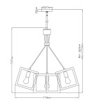 Pendant lamps - Quintiesse Ensemble Pendant Lantern - 5 light sources - Polished Nickel Elstead Lighting QN-ENSEMBLE5P-PN - product 6