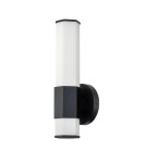 Bathroom wall lamps - Quintiesse LED wall lamp Facet - - Matte black IP44 Elstead Lighting QN-FACET-LED1-BK-BATH - product 1