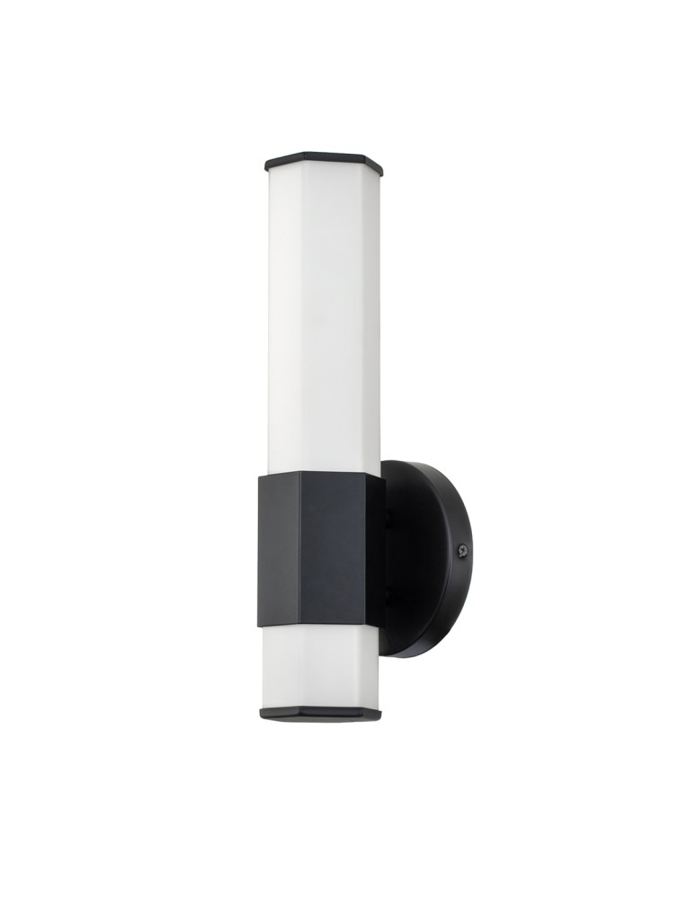 Bathroom wall lamps - Quintiesse LED wall lamp Facet - - Matte black IP44 Elstead Lighting QN-FACET-LED1-BK-BATH - product kolory-swiatla.pl 1