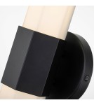 Bathroom wall lamps - Quintiesse LED wall lamp Facet - - Matte black IP44 Elstead Lighting QN-FACET-LED1-BK-BATH - product 2