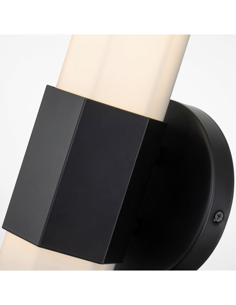 Bathroom wall lamps - Quintiesse LED wall lamp Facet - - Matte black IP44 Elstead Lighting QN-FACET-LED1-BK-BATH - product kolory-swiatla.pl 2