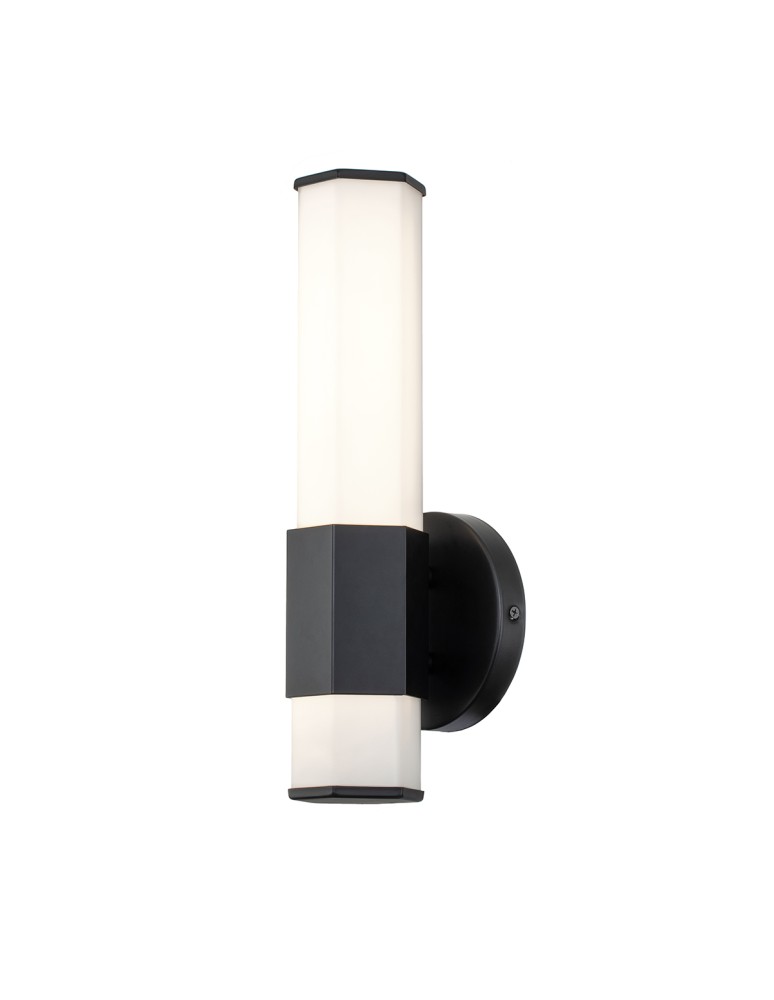 Bathroom wall lamps - Quintiesse LED wall lamp Facet - - Matte black IP44 Elstead Lighting QN-FACET-LED1-BK-BATH - product kolory-swiatla.pl 5