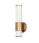 Bathroom wall lamps - Quintiesse LED wall lamp Facet - - Old brass IP44 Elstead Lighting QN-FACET-LED1-HB-BATH - product 1
