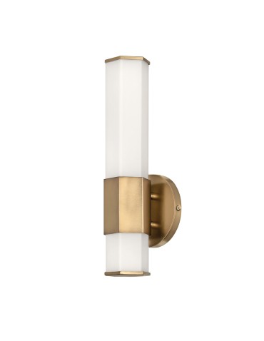 Quintiesse LED wall lamp Facet - - Old brass IP44 Elstead Lighting QN-FACET-LED1-HB-BATH