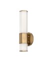 Quintiesse LED wall lamp Facet - - Old brass IP44 Elstead Lighting QN-FACET-LED1-HB-BATH