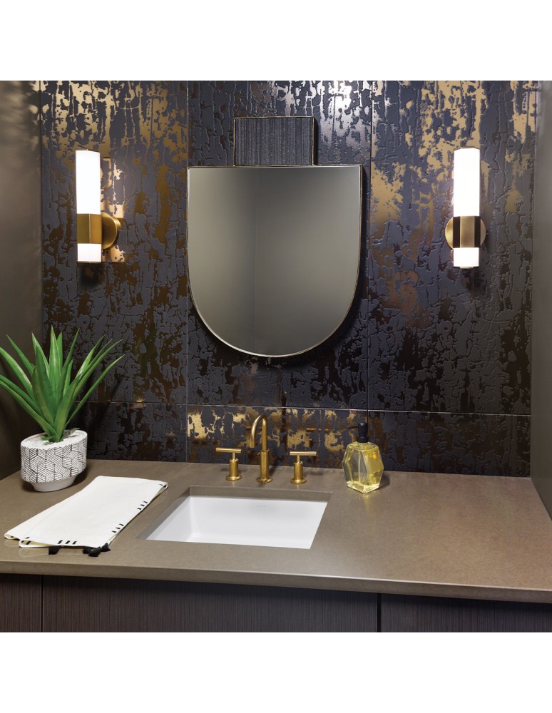 Bathroom wall lamps - Quintiesse LED wall lamp Facet - - Old brass IP44 Elstead Lighting QN-FACET-LED1-HB-BATH - product kolory-swiatla.pl 4