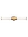 Quintiesse LED wall lamp Facet - - Old brass IP44 Elstead Lighting QN-FACET-LED2-HB-BATH