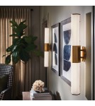Bathroom wall lamps - Quintiesse LED wall lamp Facet - - Old brass IP44 Elstead Lighting QN-FACET-LED2-HB-BATH - product 4
