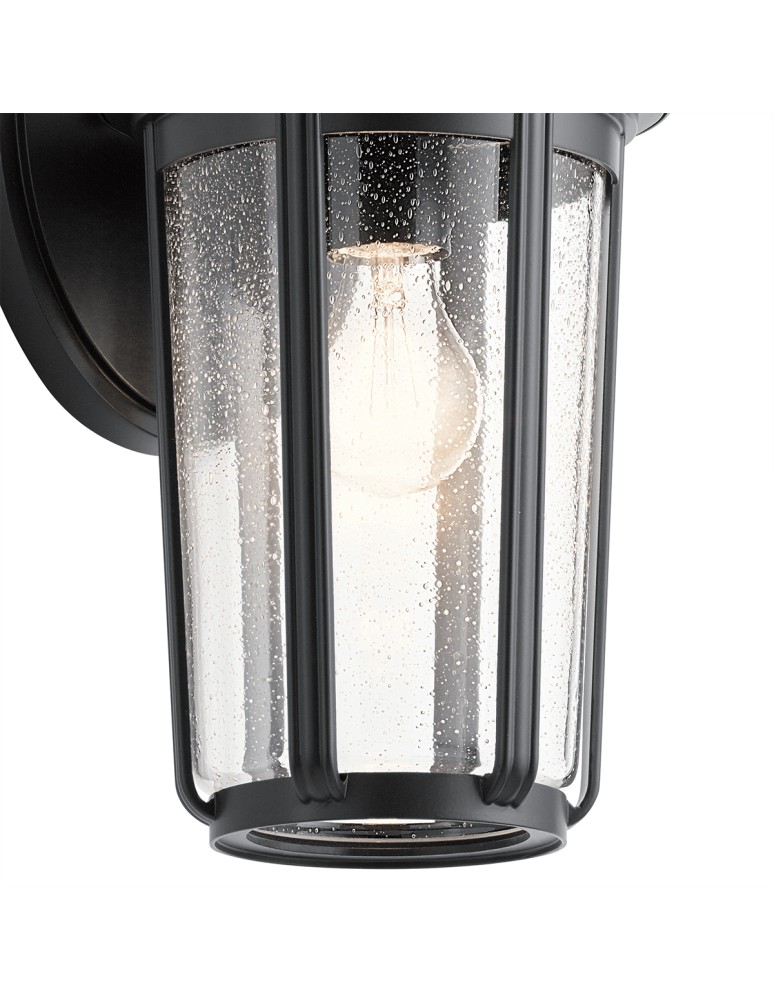 Quintiesse Duża latarnia naścienna Fairfield - 1 źródło światła - Czarna IP44 Elstead Lighting QN-FAIRFIELD-L-BK