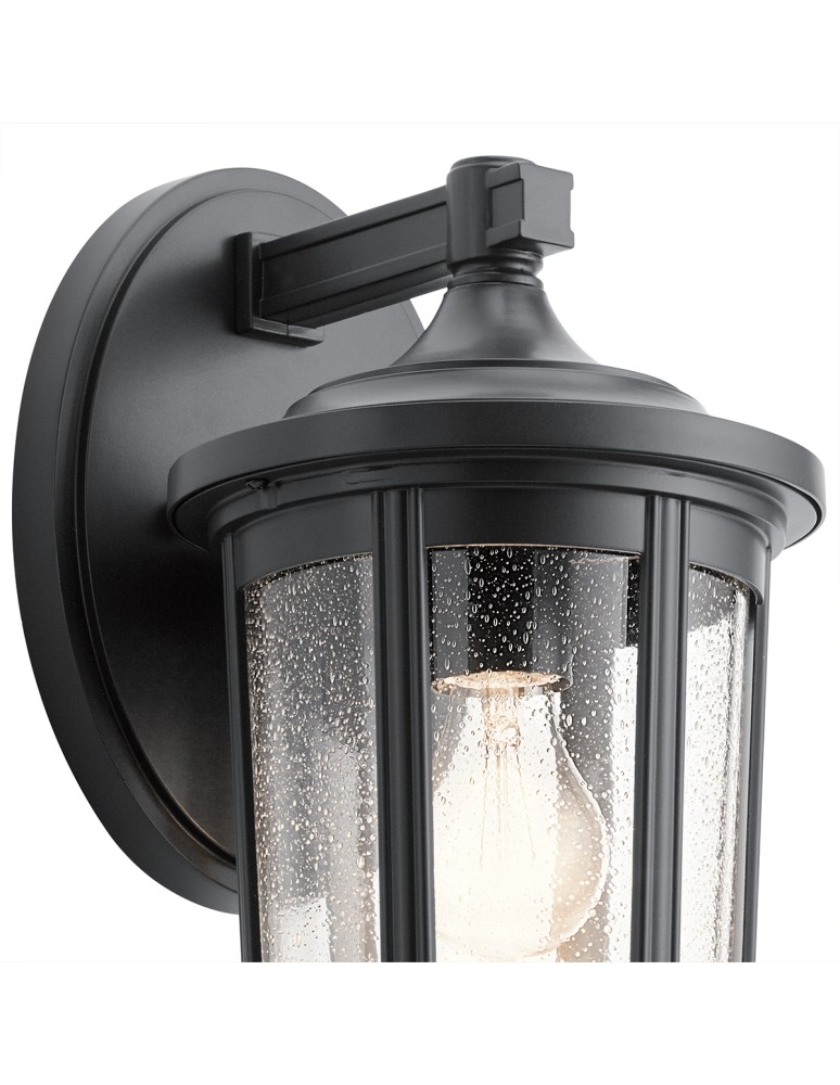 Quintiesse Duża latarnia naścienna Fairfield - 1 źródło światła - Czarna IP44 Elstead Lighting QN-FAIRFIELD-L-BK