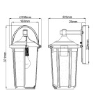 Quintiesse Duża latarnia naścienna Fairfield - 1 źródło światła - Czarna IP44 Elstead Lighting QN-FAIRFIELD-L-BK