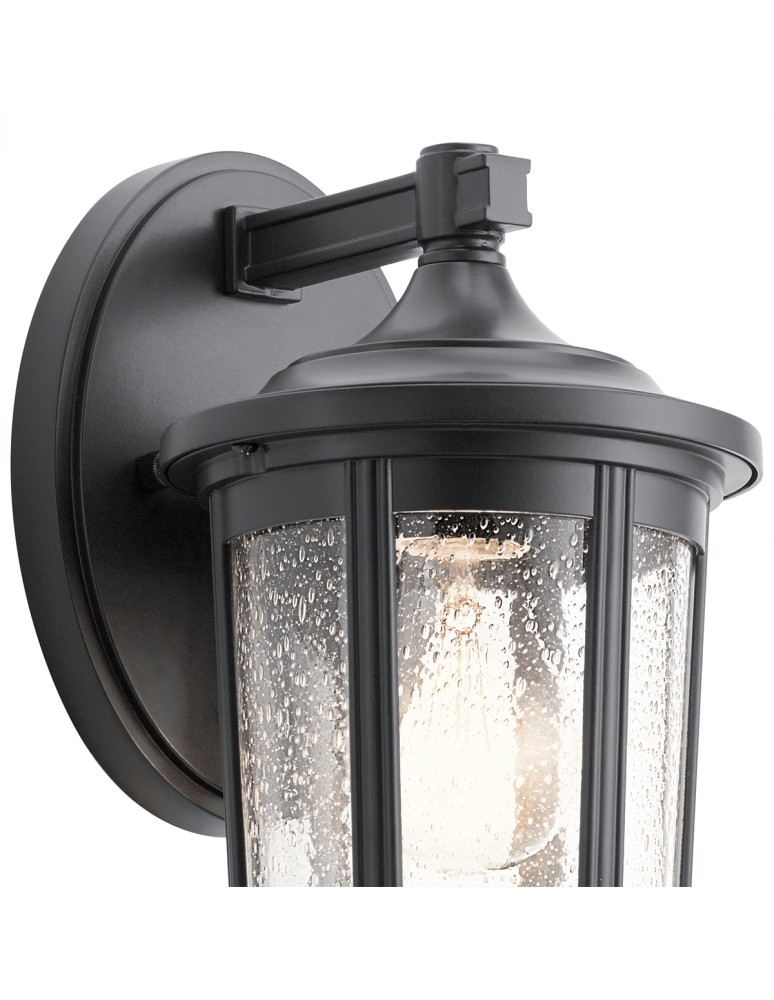 Quintiesse Średnia latarnia naścienna Fairfield - 1 źródło światła - Czarna IP44 Elstead Lighting QN-FAIRFIELD-M-BK