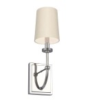 Bathroom wall lamps - Quintiesse Felixstowe wall lamp - 1 light source - Cream lampshade IP44 Elstead Lighting QN-FELIXSTOWE1-C - product 1