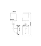 Bathroom wall lamps - Quintiesse Felixstowe wall lamp - 1 light source - Cream lampshade IP44 Elstead Lighting QN-FELIXSTOWE1-C - product 4