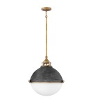 Industrial pendant lamps - Quintiesse Fletcher pendant lamp - 3 light sources Elstead Lighting QN-FLETCHER-P-L-AZ - product 1