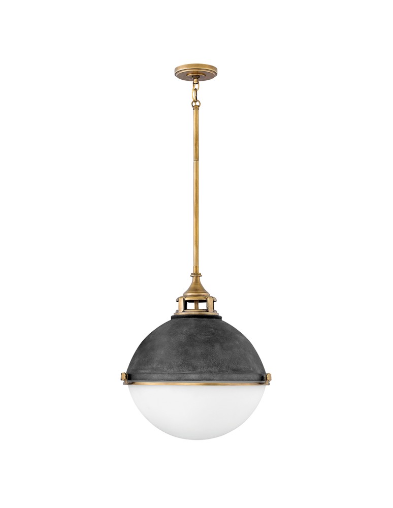 Industrial pendant lamps - Quintiesse Fletcher pendant lamp - 3 light sources Elstead Lighting QN-FLETCHER-P-L-AZ - product kolory-swiatla.pl 1