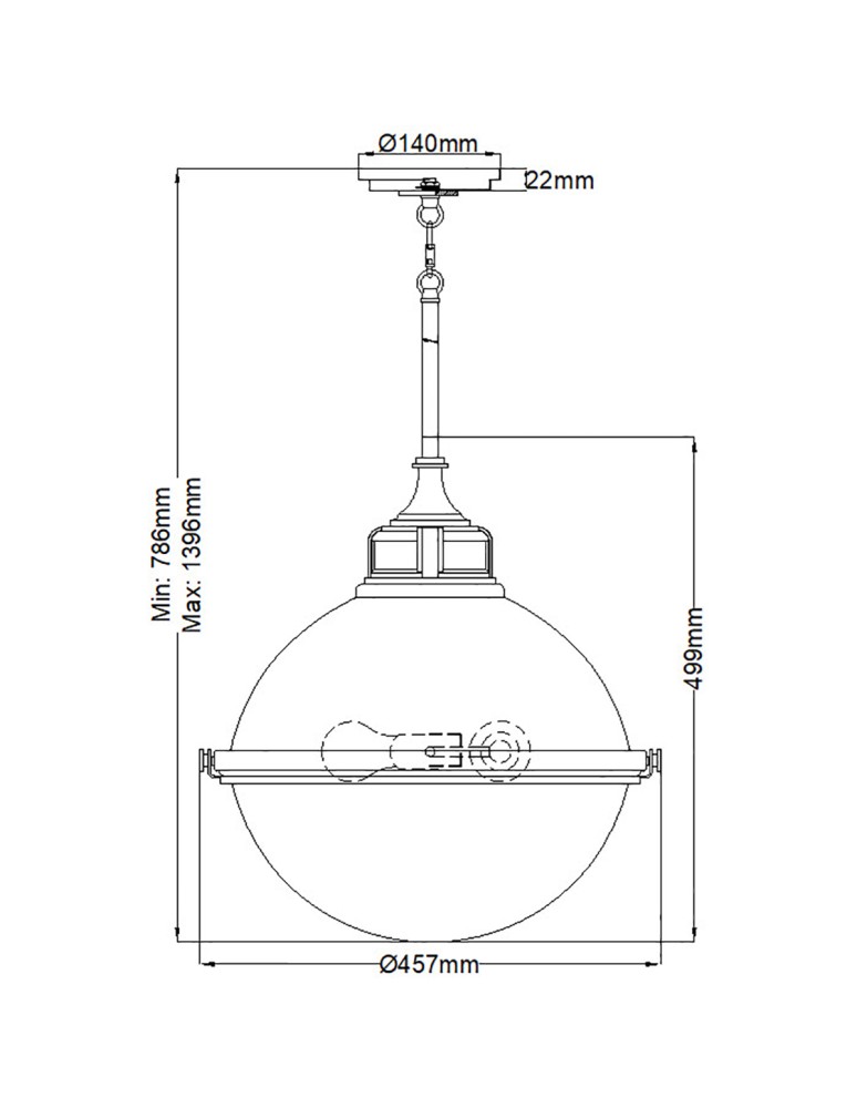 Quintiesse Lampa wisząca Fletcher - 3 źródła światła Elstead Lighting QN-FLETCHER-P-L-AZ