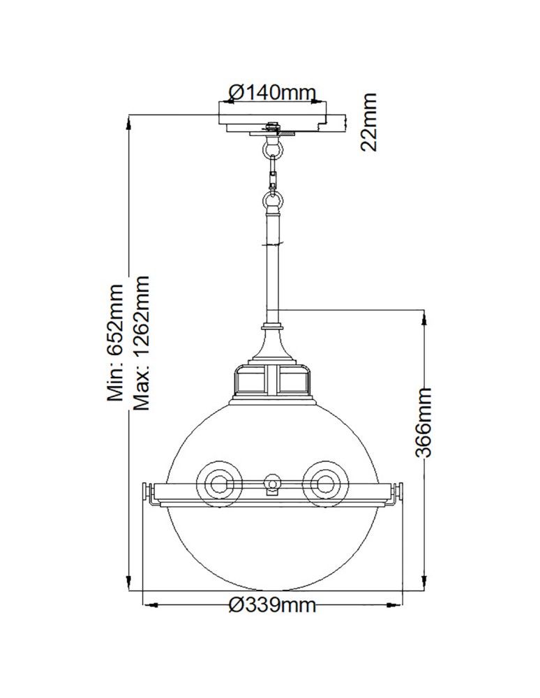 Quintiesse Lampa wisząca Fletcher - 2 źródła światła Elstead Lighting QN-FLETCHER-P-M-AZ