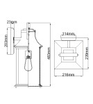 Quintiesse Duża latarnia naścienna Grant - 1 źródło światła IP44 Elstead Lighting QN-GRANT-L-BU