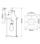 Outdoor wall lamps - Quintiesse Medium wall lantern Grant - 1 light source IP44 Elstead Lighting QN-GRANT-M-BU - product 5