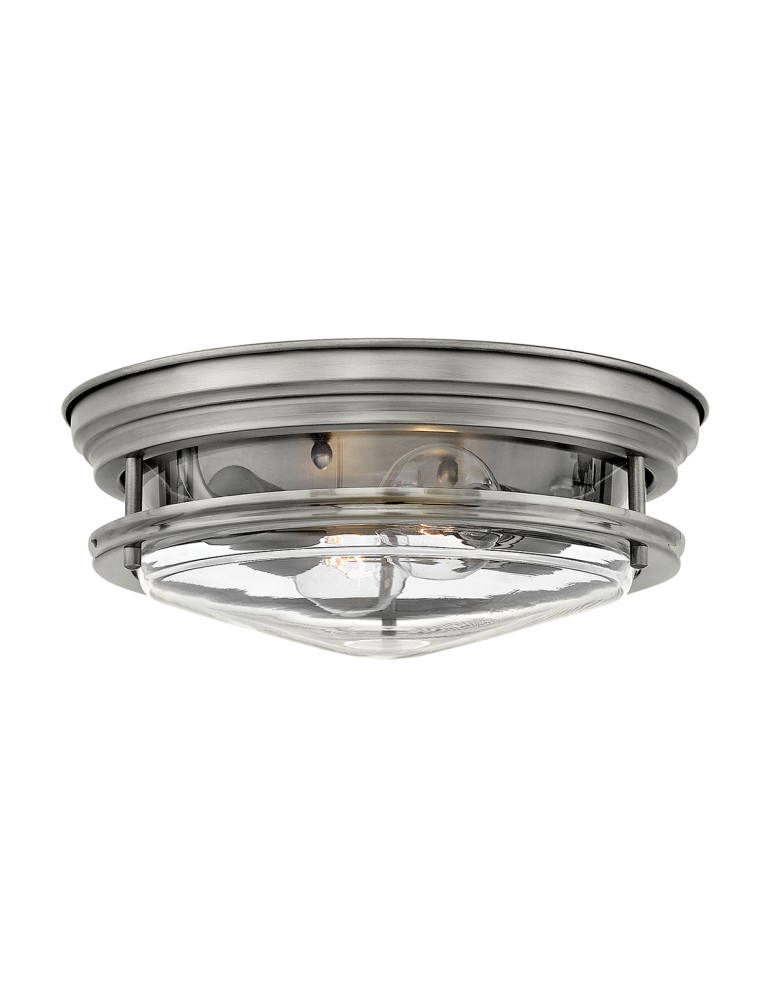 Classic ceiling lamps - Quintiesse Plafon Hadrian - 2 light sources - Antique Nickel IP44 Elstead Lighting QN-HADRIAN-FS-AN-CLEAR - product kolory-swiatla.pl 1