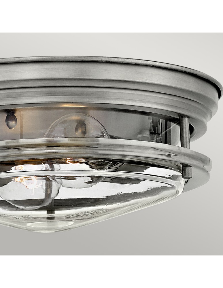 Quintiesse Plafon Hadrian - 2 źródła światła - Antyczny nikiel IP44 Elstead Lighting QN-HADRIAN-FS-AN-CLEAR