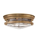 Classic ceiling lamps - Quintiesse Plafon Hadrian - 2 light sources - Brushed bronze IP44 Elstead Lighting QN-HADRIAN-FS-BR-CLEAR - product 1