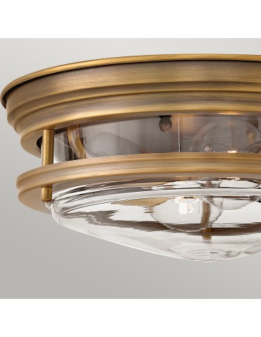 Quintiesse Plafon Hadrian - 2 źródła światła - Szczotkowany brąz IP44 Elstead Lighting QN-HADRIAN-FS-BR-CLEAR - produkt 2