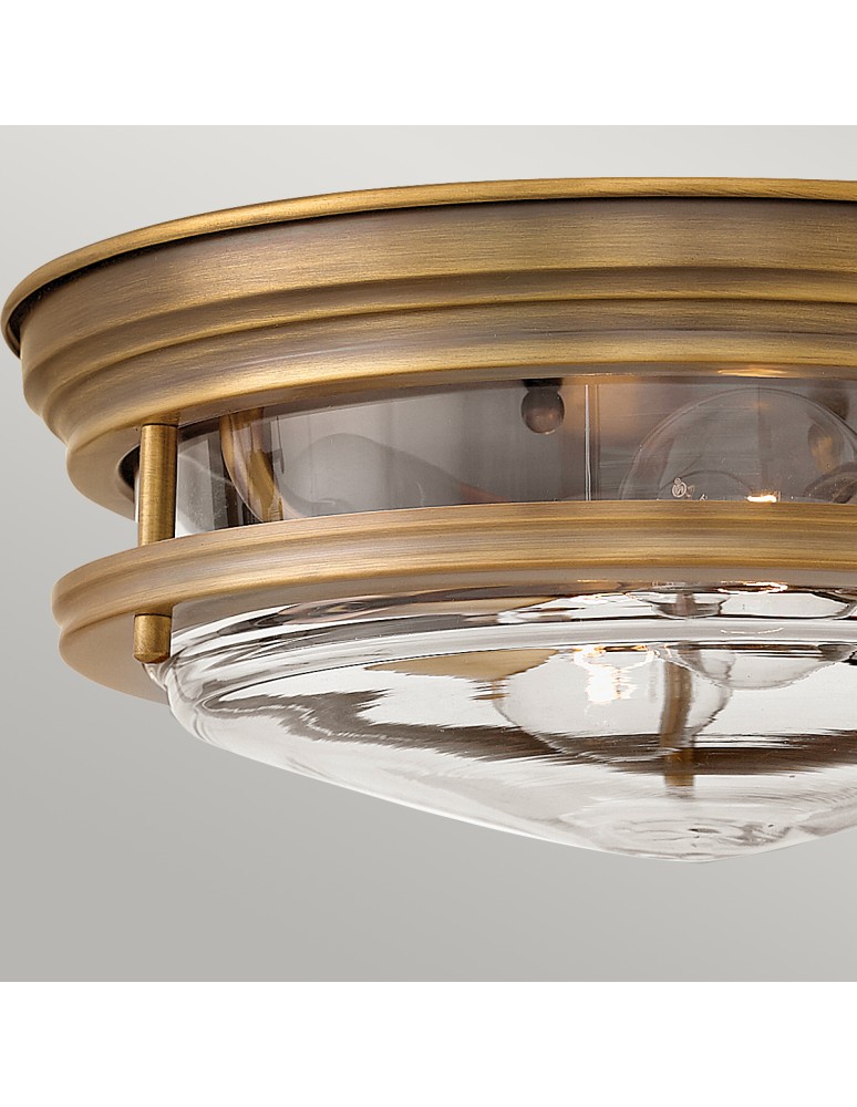 Quintiesse Plafon Hadrian - 2 źródła światła - Szczotkowany brąz IP44 Elstead Lighting QN-HADRIAN-FS-BR-CLEAR