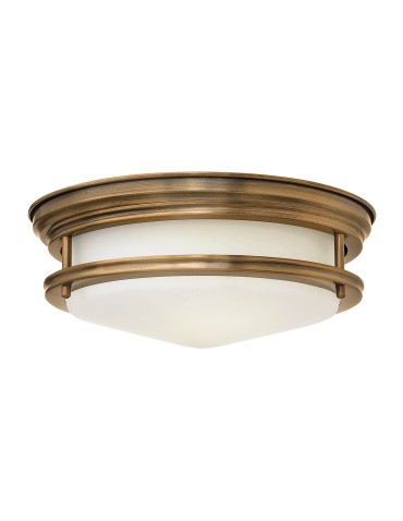 Quintiesse Plafond Hadrian - 2 light sources - Brushed bronze IP44 Elstead Lighting QN-HADRIAN-FS-BR-OPAL