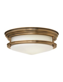 Quintiesse Plafond Hadrian - 2 light sources - Brushed bronze IP44 Elstead Lighting QN-HADRIAN-FS-BR-OPAL