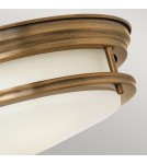 Quintiesse Plafon Hadrian - 2 źródła światła - Szczotkowany brąz IP44 Elstead Lighting QN-HADRIAN-FS-BR-OPAL
