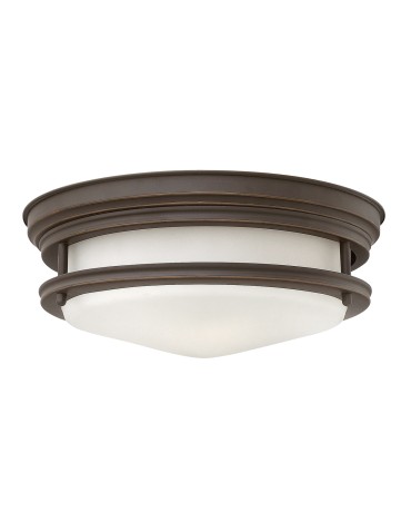 Quintiesse Plafond Hadrian - 2 light sources - Oiled bronze IP44 Elstead Lighting QN-HADRIAN-FS-OZ-OPAL