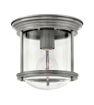 Quintiesse Mały plafon Hadrian - 1 źródło światła - Antyczny nikiel IP44 Elstead Lighting QN-HADRIAN-MINI-F-AN-CLEAR