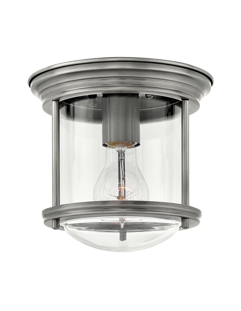 Retro ceiling lamps - Quintiesse Hadrian small plafond - 1 light source - Antique Nickel IP44 Elstead Lighting QN-HADRIAN-MINI-F-AN-CLEAR - product kolory-swiatla.pl 1