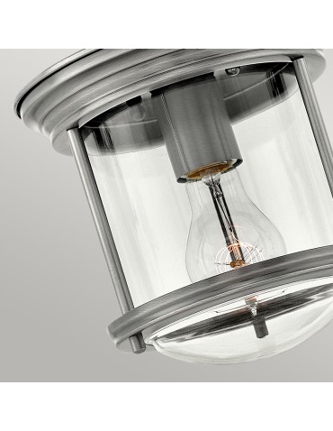 Quintiesse Mały plafon Hadrian - 1 źródło światła - Antyczny nikiel IP44 Elstead Lighting QN-HADRIAN-MINI-F-AN-CLEAR - produkt 2