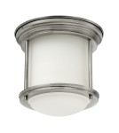 Quintiesse Mały plafon Hadrian - 1 źródło światła - Antyczny nikiel IP44 Elstead Lighting QN-HADRIAN-MINI-F-AN-OPAL