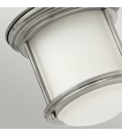 Quintiesse Mały plafon Hadrian - 1 źródło światła - Antyczny nikiel IP44 Elstead Lighting QN-HADRIAN-MINI-F-AN-OPAL