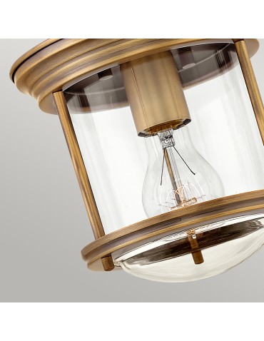Quintiesse Hadrian small plafond - 1 light source - Brushed bronze IP44 Elstead Lighting QN-HADRIAN-MINI-F-BR-CLEAR - product 2