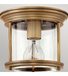 Quintiesse Mały plafon Hadrian - 1 źródło światła - Szczotkowany brąz IP44 Elstead Lighting QN-HADRIAN-MINI-F-BR-CLEAR