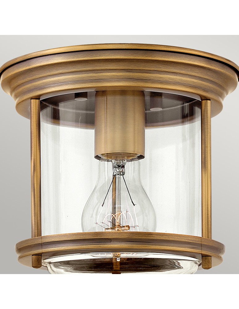 Retro ceiling lamps - Quintiesse Hadrian small plafond - 1 light source - Brushed bronze IP44 Elstead Lighting QN-HADRIAN-MINI-F-BR-CLEAR - product kolory-swiatla.pl 3