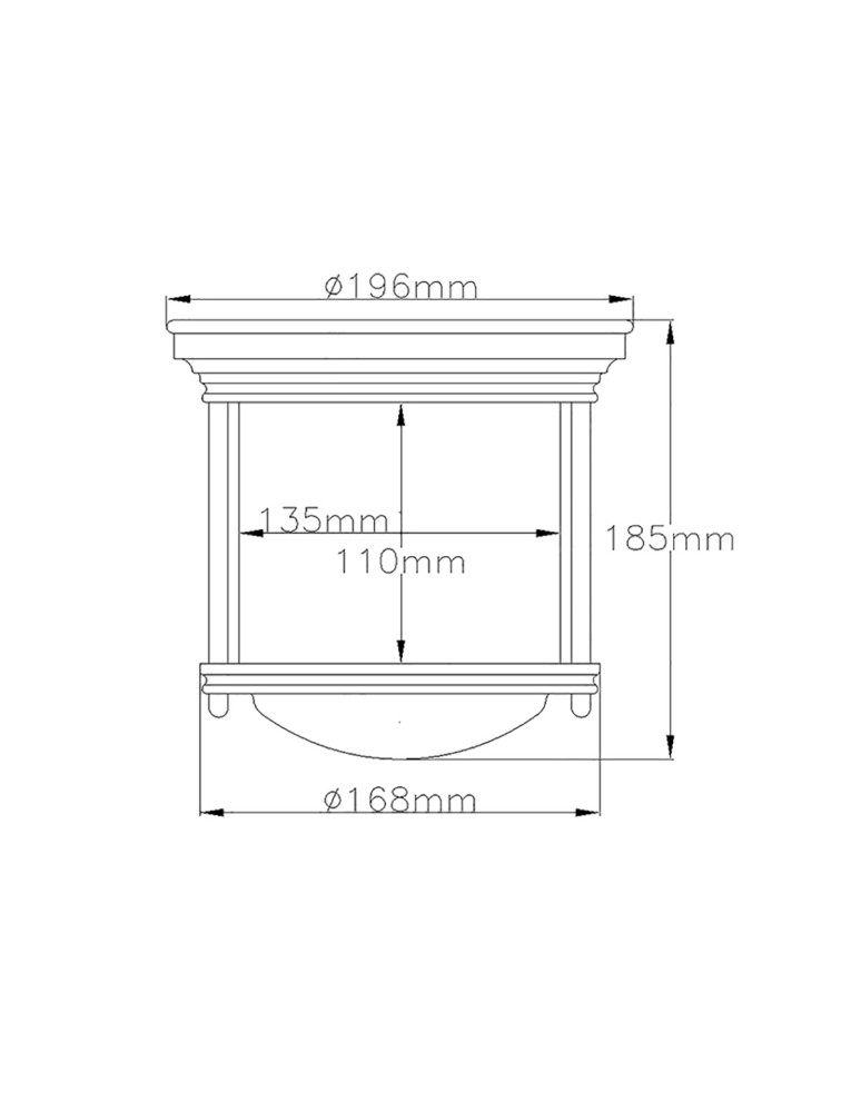 Quintiesse Mały plafon Hadrian - 1 źródło światła - Szczotkowany brąz IP44 Elstead Lighting QN-HADRIAN-MINI-F-BR-CLEAR