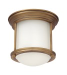 Quintiesse Mały plafon Hadrian - 1 źródło światła - Szczotkowany brąz IP44 Elstead Lighting QN-HADRIAN-MINI-F-BR-OPAL