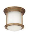 Quintiesse Mały plafon Hadrian - 1 źródło światła - Szczotkowany brąz IP44 Elstead Lighting QN-HADRIAN-MINI-F-BR-OPAL