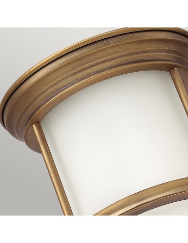 Quintiesse Mały plafon Hadrian - 1 źródło światła - Szczotkowany brąz IP44 Elstead Lighting QN-HADRIAN-MINI-F-BR-OPAL - produkt 2
