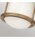 Quintiesse Mały plafon Hadrian - 1 źródło światła - Szczotkowany brąz IP44 Elstead Lighting QN-HADRIAN-MINI-F-BR-OPAL
