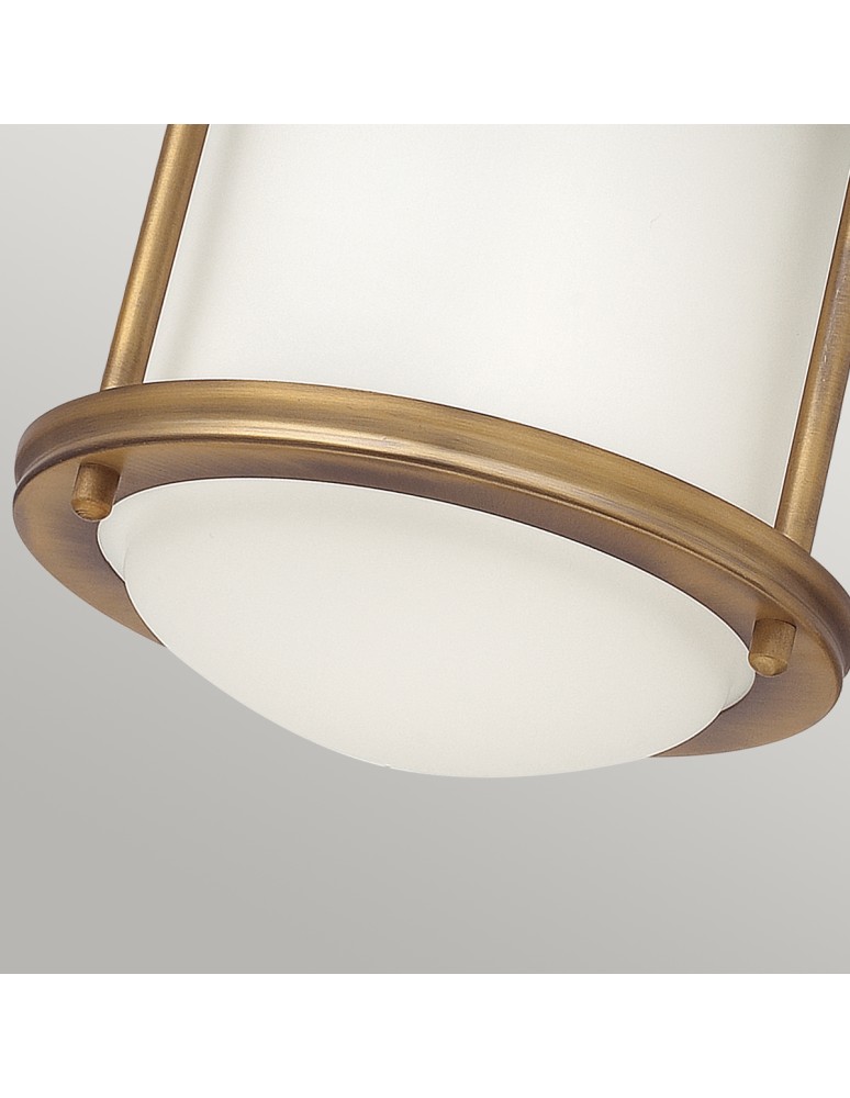 Retro ceiling lamps - Quintiesse Hadrian small plafond - 1 light source - Brushed bronze IP44 Elstead Lighting QN-HADRIAN-MINI-F-BR-OPAL - product kolory-swiatla.pl 3