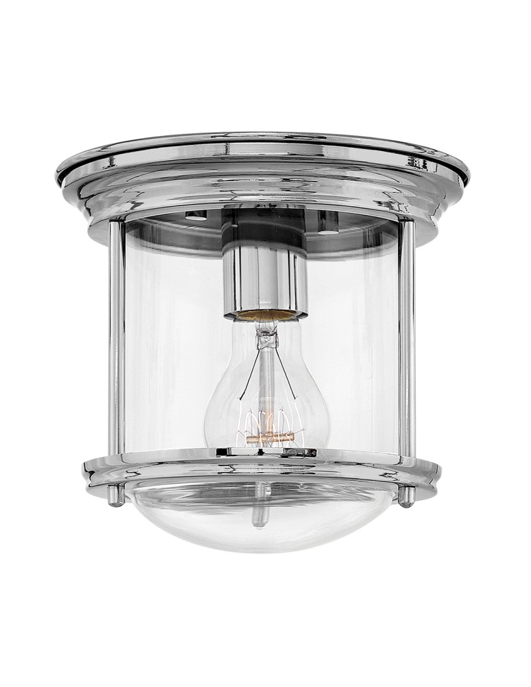 Quintiesse Mały plafon Hadrian - 1 źródło światła - Chrom IP44 Elstead Lighting QN-HADRIAN-MINI-F-CM-CLEAR